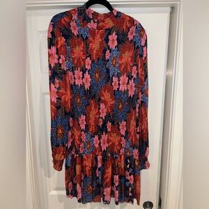 Farm Rio Floral Long Sleeve Dress - Multicolor